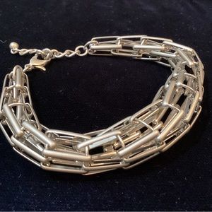 Unique Geometric Intricate Net Link Domed Graduated Matte Silver Tone Bracelet